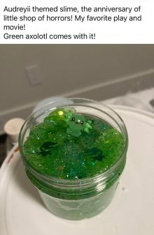 Audreyii Themed Slime with Green Axolotl