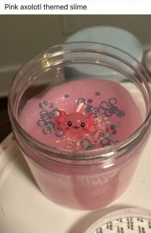 Pink Axolotl Theme Slime